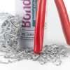 Hog-rings with leather adhesive and hog-ring pliers