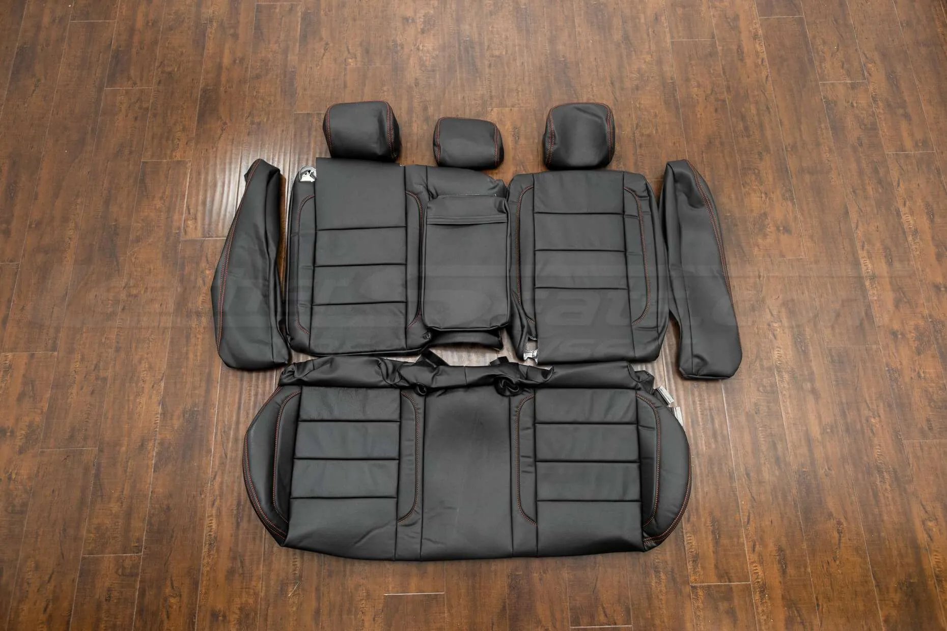 2006-2008 Volkswagen Jetta Leather Kit - Black - Rear seats with armrest and bolsters