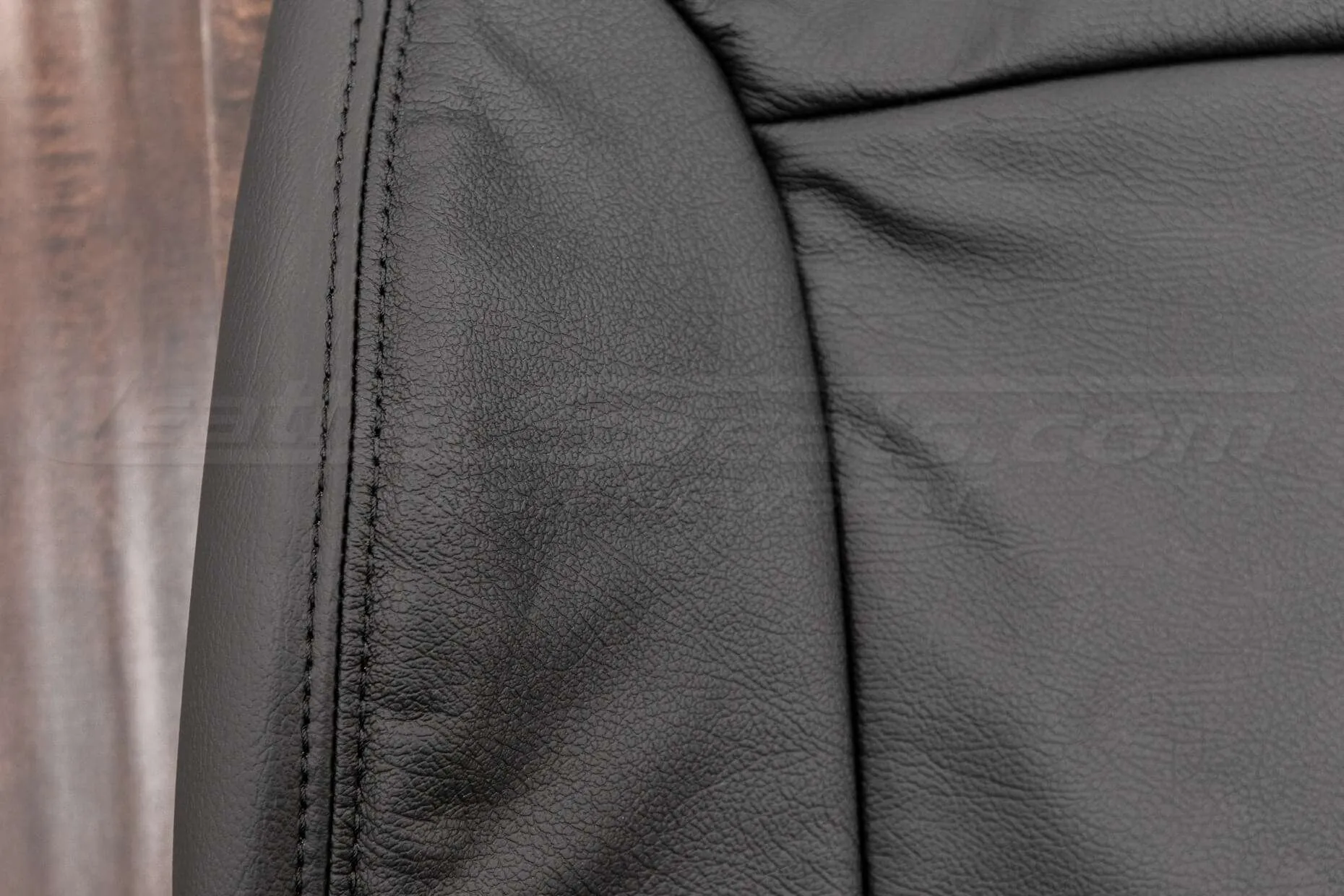 2010-2013 Kia Forte Upholstery Kit- Black - Front backrest black double-stitching