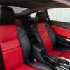 Honda Civic installed leather kit - Black & Bright Red - Front interior
