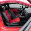 Honda Civic installed leather kit - Black & Bright Red - Passenger seat wide angle