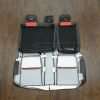 Honda Civic Leather Kit - Black & Bright Red - Back view of rear seats
