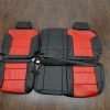 2014-2018 Chevrolet Silverado Leather Kit - Black & Bright Red - Rear seats