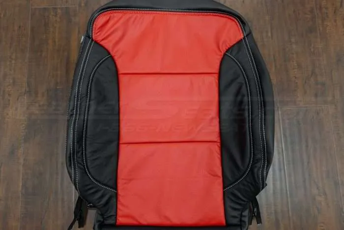 2014-2018 Chevrolet Silverado Leather Kit - Black & Bright Red - Front backrest