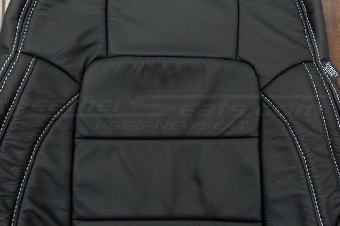 Ford Mustang Leather Seats - Black - Backrest insert close-up