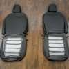 2006-2010 Dodge Charger Leather Kit - Black - Installed - Back view of front seats