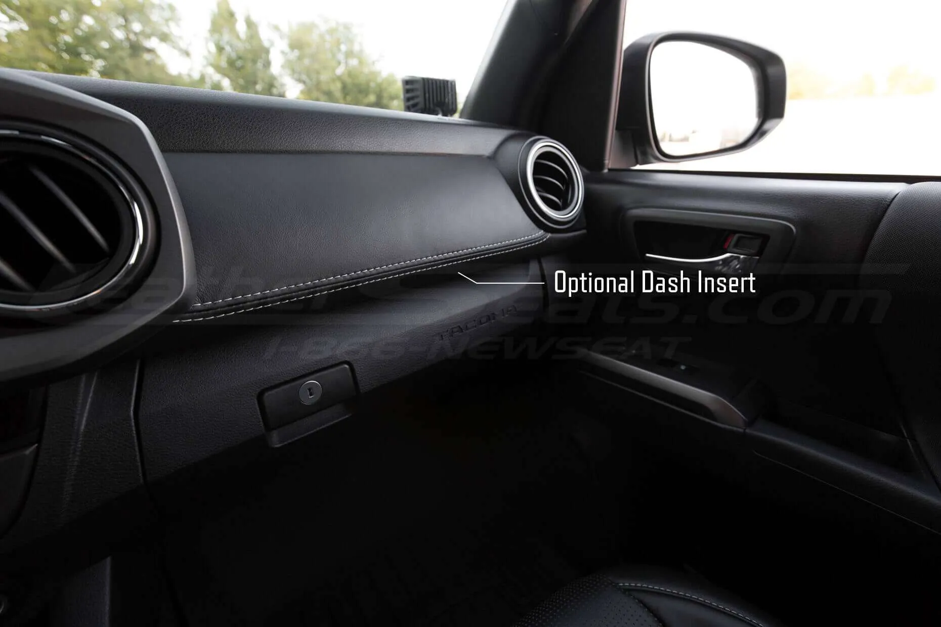 2016-2020 Toyota Tacoma Leather Seats - Black - Installed - Optional dash insert
