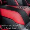 Ford Raptor installed upholstery kit - Black & Bright Red - Console lid