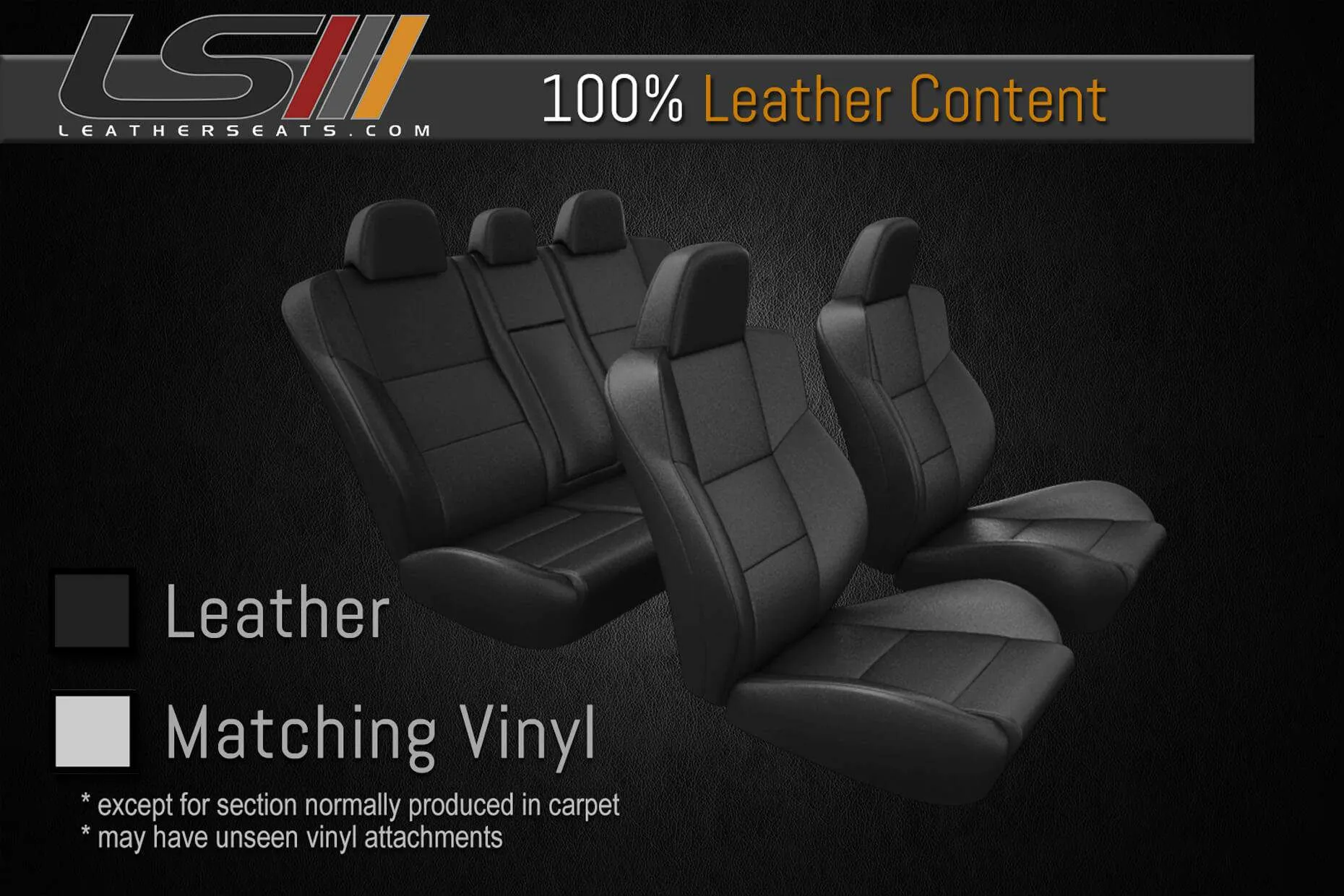 Leather Content - Two Row Interior - 100% Leather with carpet attachments