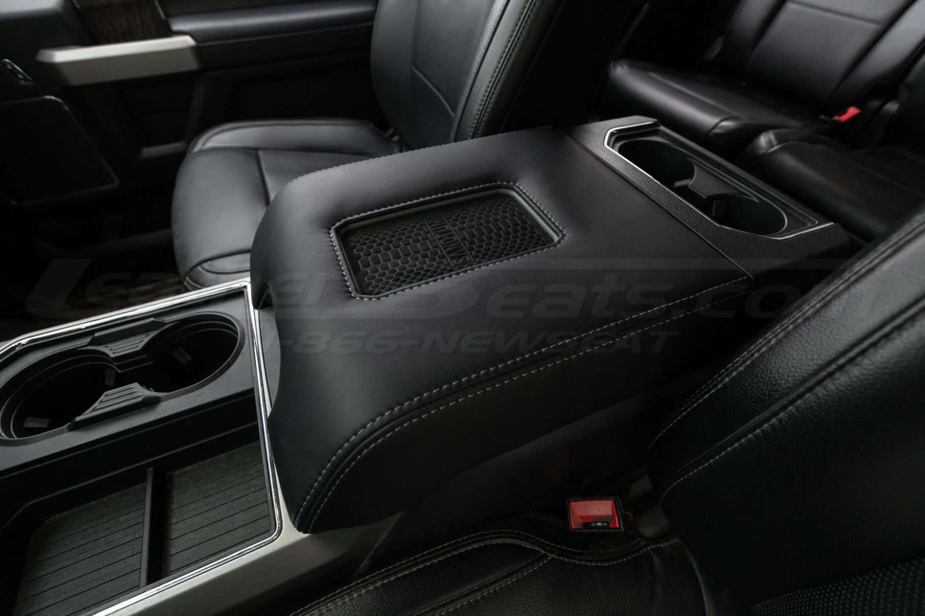 Installed Ford Sanctum Wireless Phone Charging Console