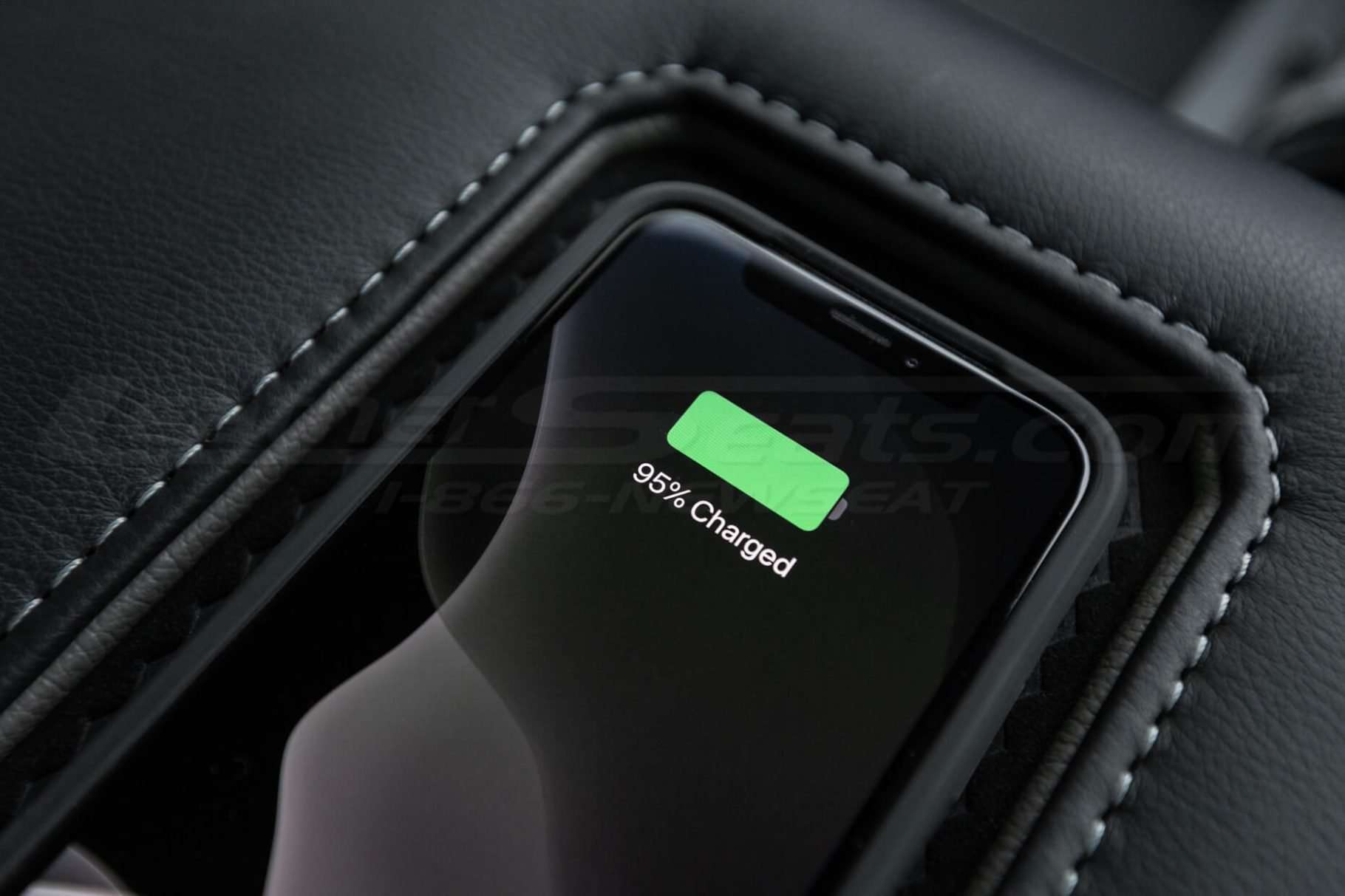 Sanctum wireless charging console - charging phone