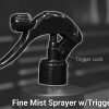 Sanctum automotive leather cleaner sprayer top with trigger lock.