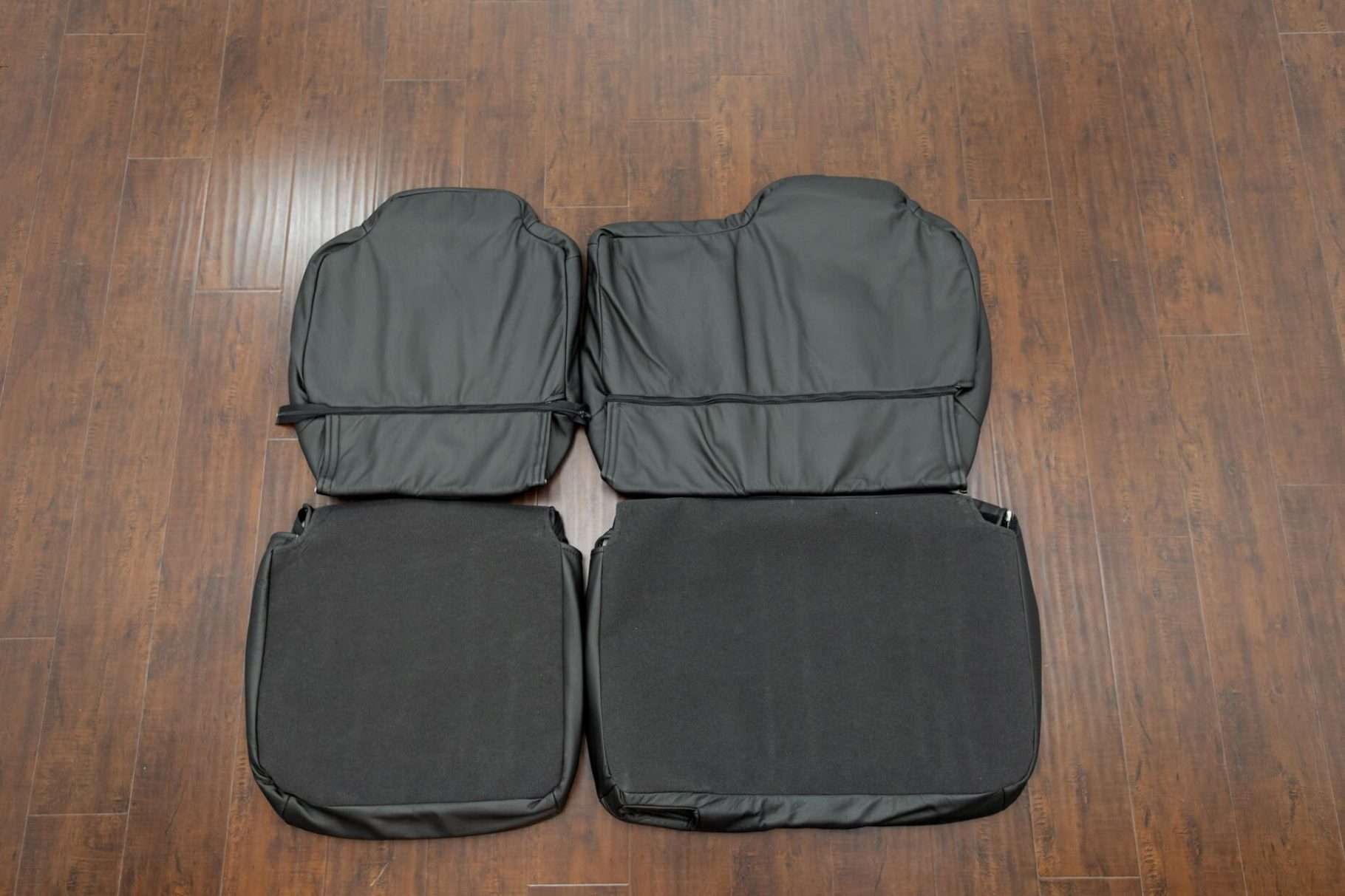 2003-2004 Dodge Dakota Leather Kit - Black - Back view of rear seats