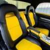 2003-2006 Chevrolet SSR Leather Kit - Black & Velocity Yellow - Installed - Front seats passenger side