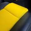 2003-2006 Chevrolet SSR Leather Kit - Black & Velocity Yellow - Installed - Front seat cushion insert close-up