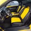 2003-2006 Chevrolet SSR Leather Kit - Black & Velocity Yellow - Installed - Front driver seat