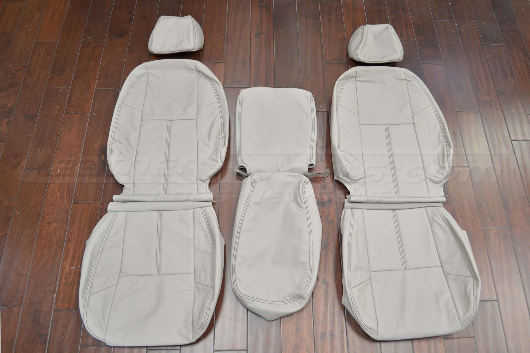 2003-2007 Chevrolet Silverado Leather Upholstery Kit- Dove Grey- Front seats with console