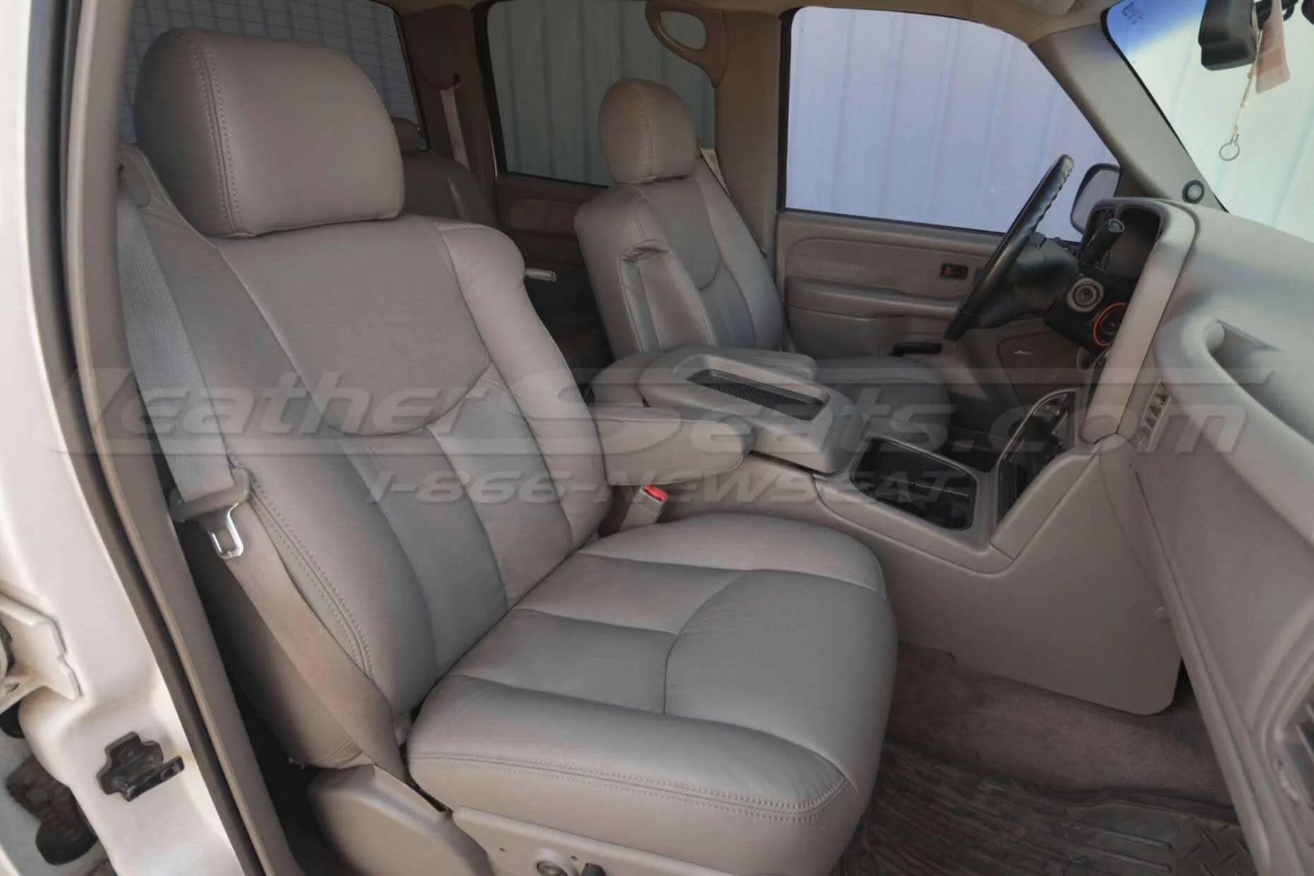 Chevrolet Silverado Upholstery Kit - Smoke - Installed kit front passenger seat