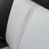 2003-2007 Chevrolet Silverado Upholstery Kit - Black & Dove Grey - Installed - Insert double-stitching close-up