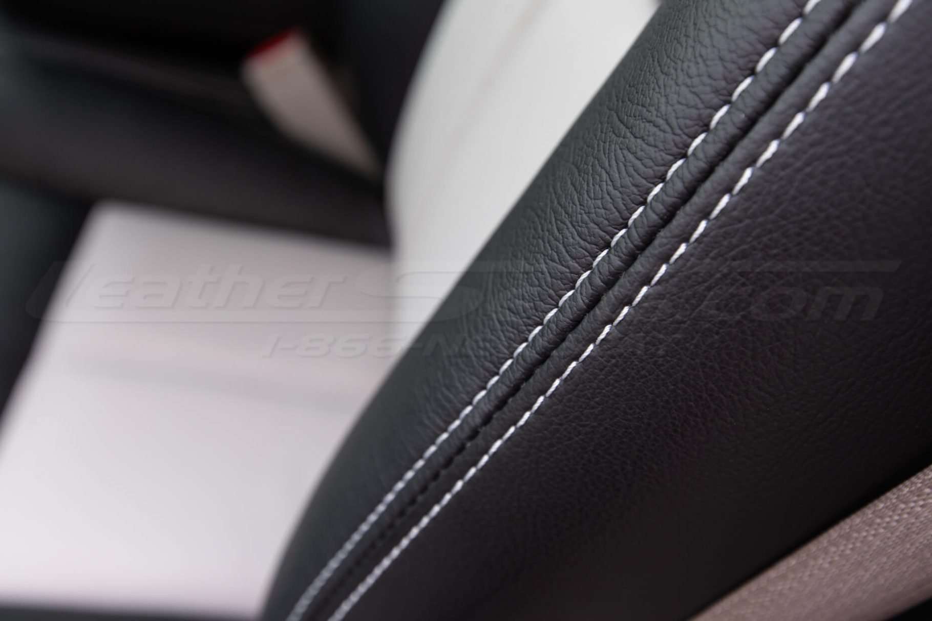 2003-2007 GMC Sierra upholstery kit black and dove grey side stitching