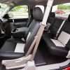 2003-2007 Chevrolet Silverado Upholstery Kit - Black & Dove Grey - Installed - Front and backseat view