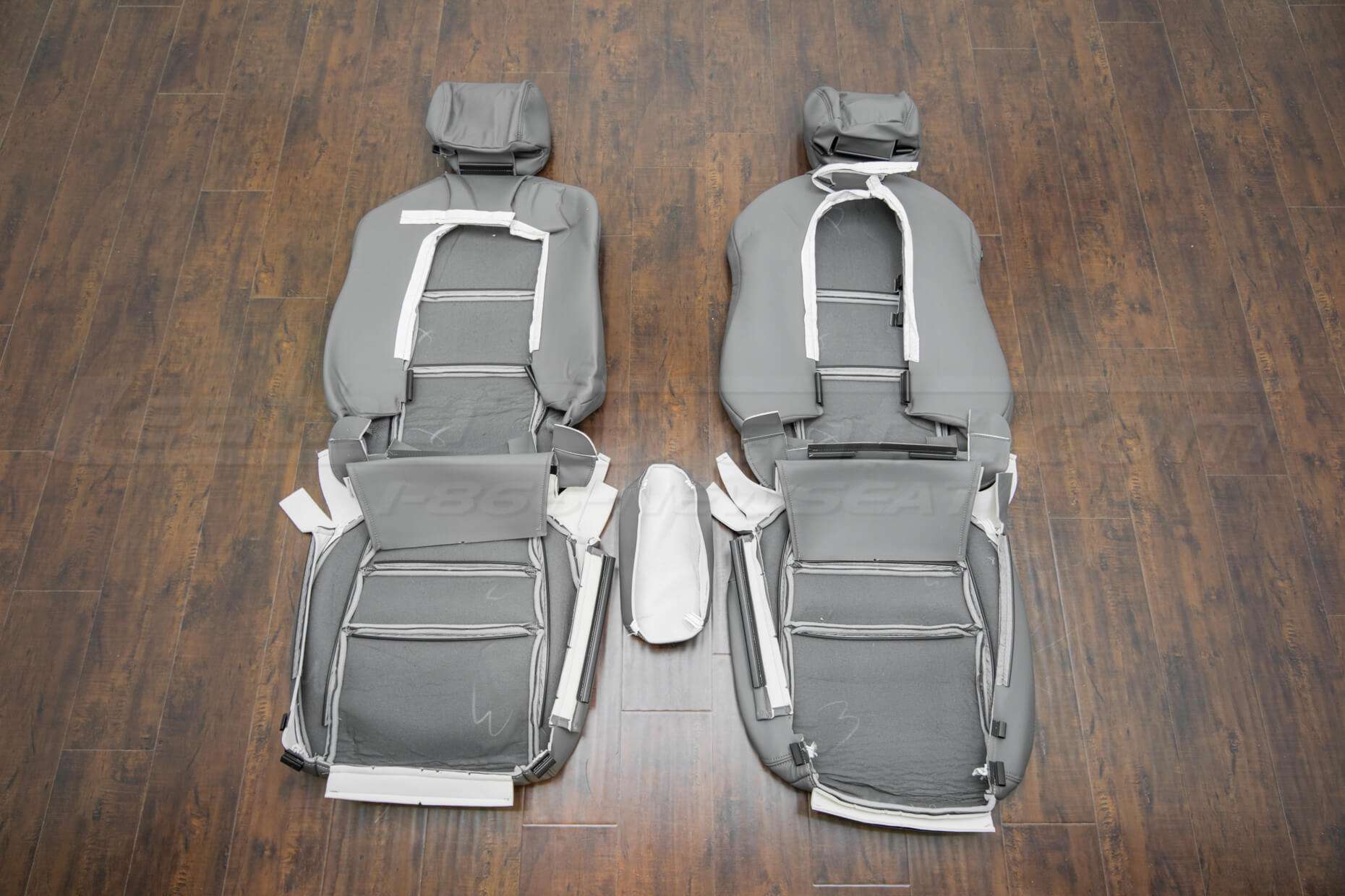Back of front seat upholstery - 04-06 Acura TL Light Grey