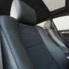 Installed upholstery w/ insert and double-stitching view - 04- 08 Acura TL Black, Black Suede & Light Grey Kit