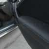 Installed door armrest double-stitching close up - 04- 08 Acura TL Black, Black Suede & Light Grey Kit