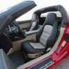 Installed 05-11 Chevrolet Corvette Leather Kit - Black & Sandstone - Front Driver Seat