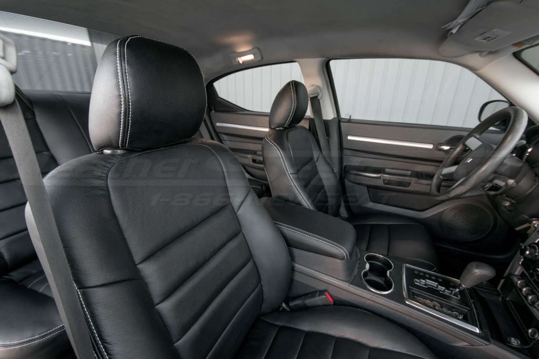 2006-2010 Dodge Charger Leather Kit - Black - Installed - Front Passenger seat