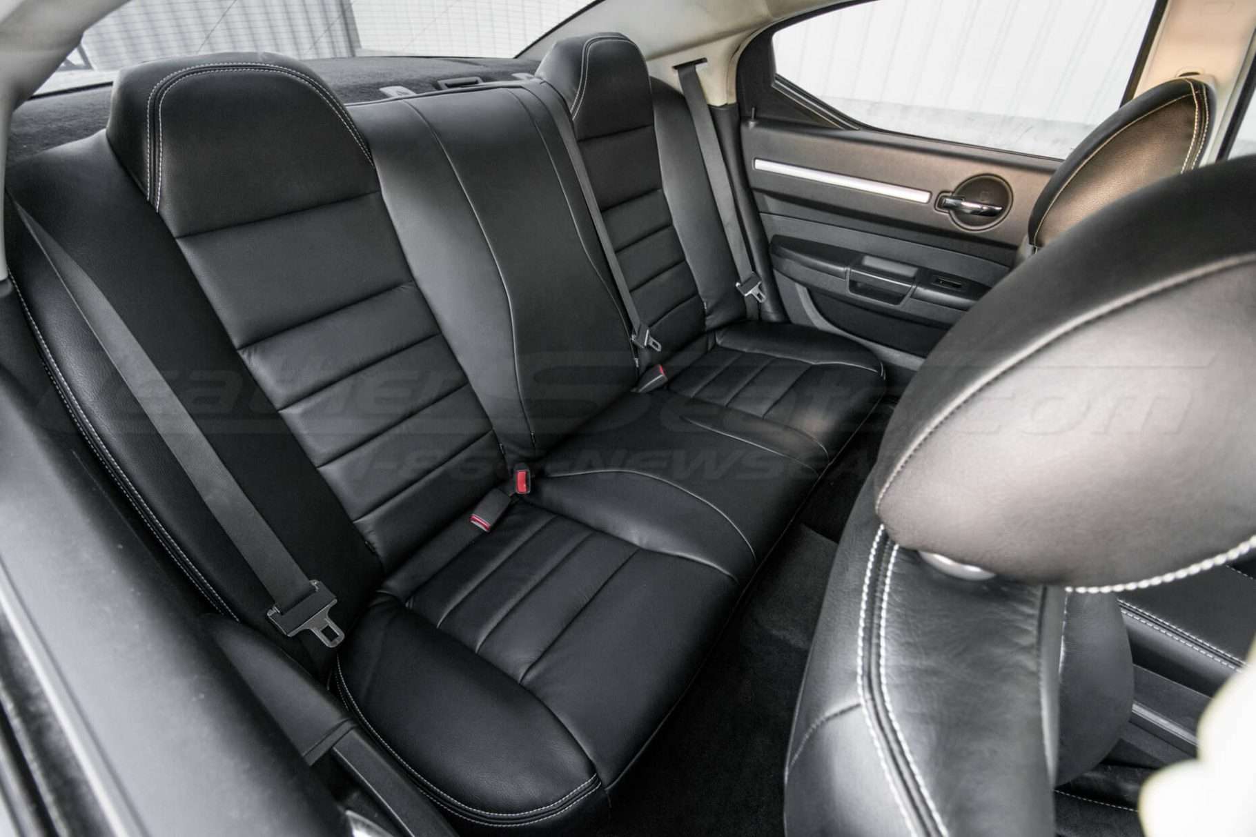 2006-2010 Dodge Charger Leather Kit - Black - Installed - Rear seats
