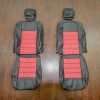2006-2010 Dodge Charger Leather Kit - Dark Graphite & Red - Installed - 2006-2010 Dodge Charger Leather Kit - Dark Graphite & Red - Front seats