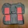 Leather upholstery kit - Dark Graphite w/ Red - Rear Seats