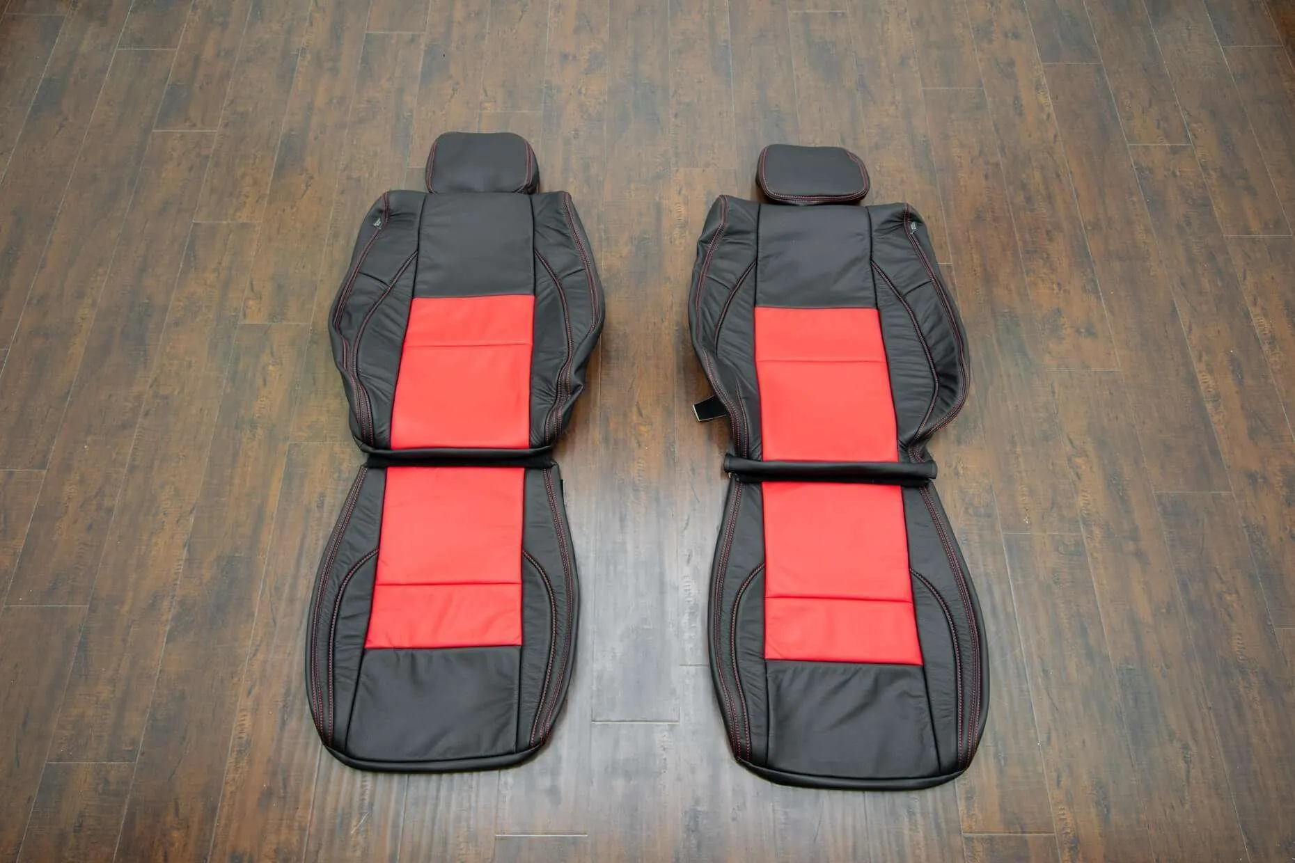 2011-2018 Dodge Durango Upholstery Kit- Black & Bright Red -Front seats