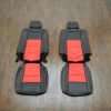 2011-2018 Dodge Durango Upholstery Kit- Black & Bright Red - Front seats