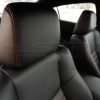 2012-2015 Dodge Challenger Leather Seats - Black & Piazza Red - Installed - Headrest Closeup