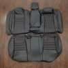 2012-2015 Dodge Challenger Leather Seats - Black & Piazza Red - Rear seats with armrest
