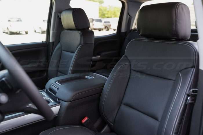 2014-2018 Chevrolet Silverado LeatherSeat Kit - Black - Installed Half of front seat