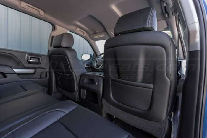 2014-2018 Chevrolet Silverado LeatherSeat Kit - Black - Installed - Back f front passenger seat