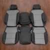 2014-2018 Chevrolet Silverado Leather Kit - Black & Light Grey - Front seats with console