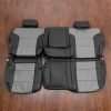 2014-2018 Chevrolet Silverado Leather Kit - Black & Light Grey - Rear seats with armrest