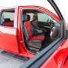 GMC Sierra leather upholstery kit - Black and Bright Red - Installed Passenger front seat
