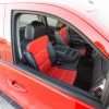 GMC Sierra leather upholstery kit - Black and Bright Red - Installed front passenger seat