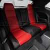 2015-2020 Dodge Challenger Installed - Black & Bright Red - Rear Seats