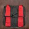 Leather Upholstery Kit - Black & Bright Red - Rear Seats