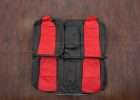 Leather Upholstery Kit - Black & Bright Red - Rear Seats