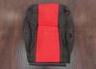 15-20 Dodge Challenger Upholstery Kit - Black & Bright Red - Front backrest