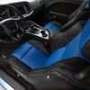5-20 Dodge Challenger Two-Tone Black w/ Cobalt Centers - Headrest down view