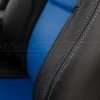 5-20 Dodge Challenger Two-Tone Black w/ Cobalt Centers - Cobalt side-stitching