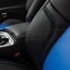 5-20 Dodge Challenger Two-Tone Black w/ Cobalt Centers Bolster side double-stitching